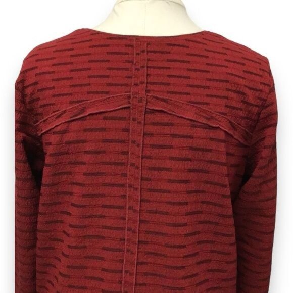 Habitat Women’s Oversize Long Sleeve Scoop Neck Texture Tunic, Red, size M - Picture 4 of 7
